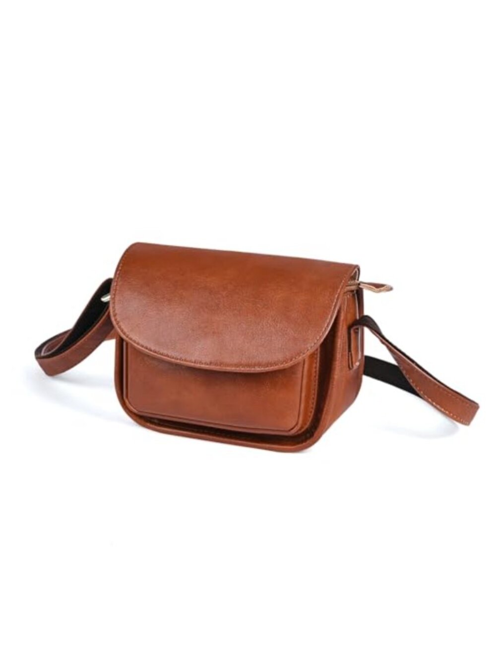 Genuine Leather Satchel Crossbody Handbag Mini Saddle Shoulder Bag